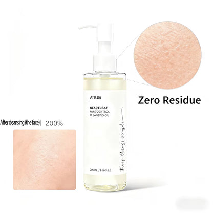 Anua Heartleaf Pore Control Cleansing Oil, Cleansing Oil for Oily Skin, Deep Cleansing Makeup Remover, Korean Skincare